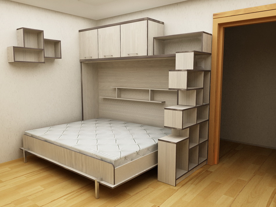 Шкаф-кровать 3D проект